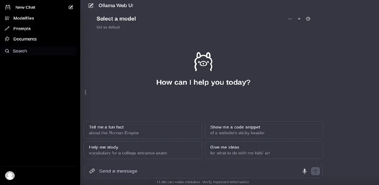 ChatGPT like Interface with Open WebUI and Ollama